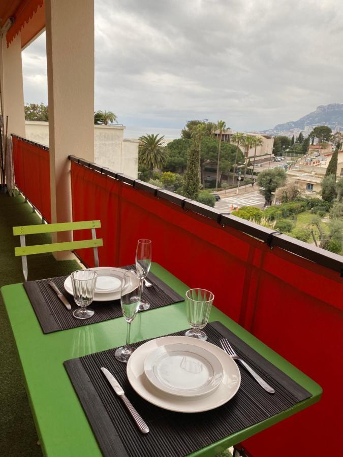 Charmant 2 Pieces Vue Sur Mer Et Monte-Carlo A Roquebrune Cap Martin 外观 照片